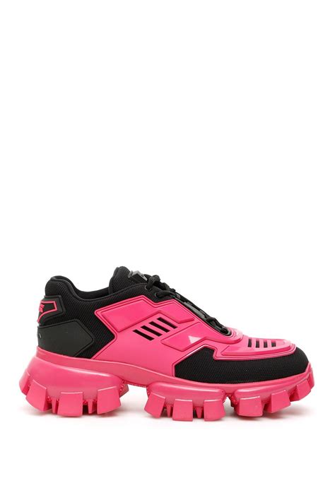 prada shoes pink|Prada pink platform sneakers.